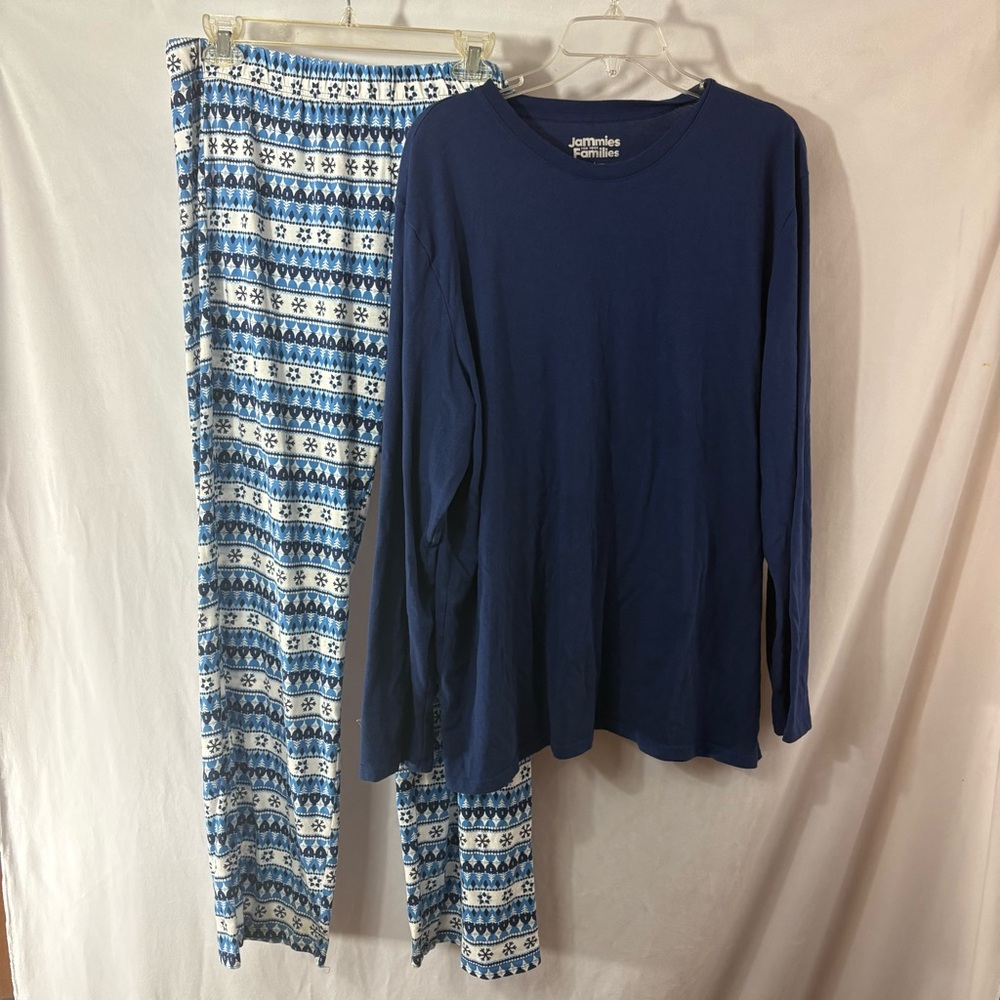 Jammies For Your Families Blue Patterned Snowflake Pajama Set